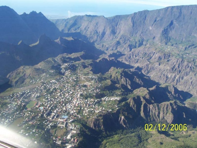 Vue aérienne de la réunion