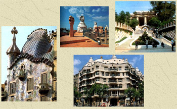 Exemple des construction de Antoni Gaudi
