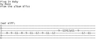 tablature de muse